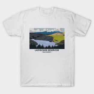 Ladybower Reservoir - Peak District - Snake Pass - Travel Poster T-Shirt